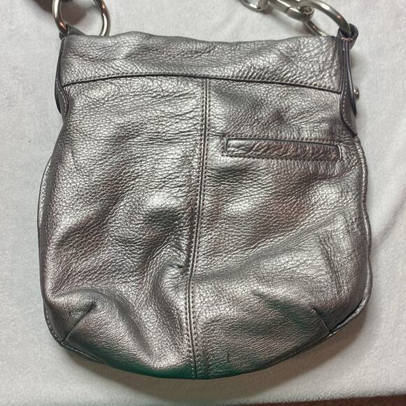 B. Makowsky Silver Shoulder Bag with Silver hardware - Picture 4 of 8